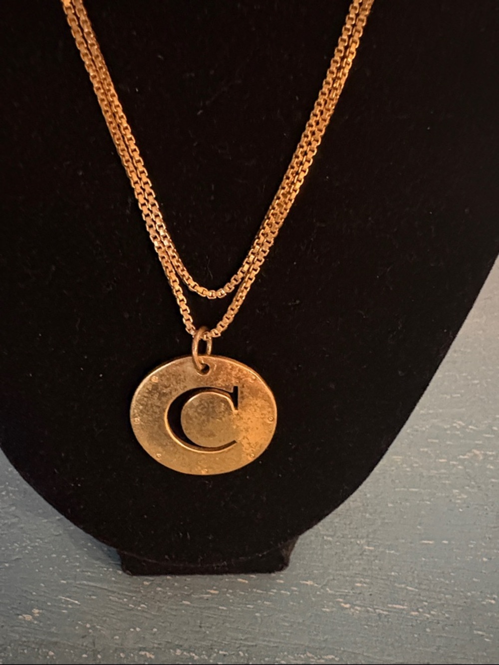 Good condition slight tarnish Julie Vos, C 36 inch necklace